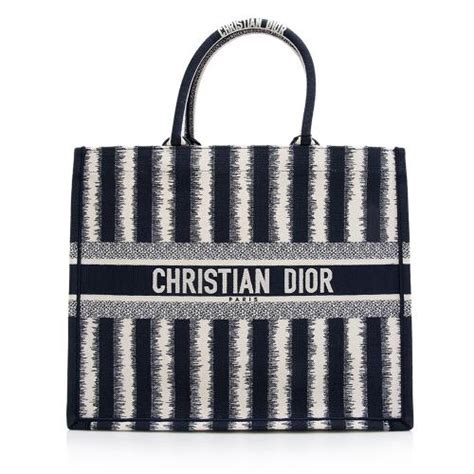 dior striped tote|Dior tote bag.